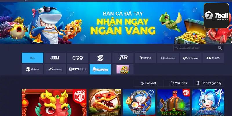 Sảnh bắn cá với đồ họa bắt mắt