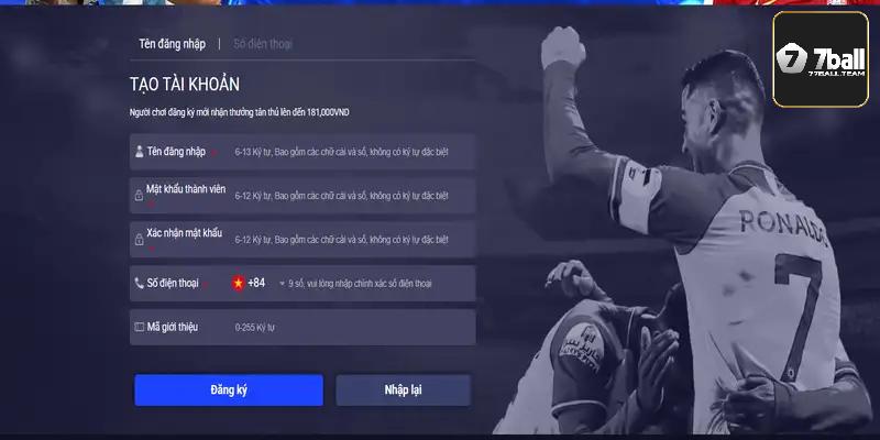 Hướng dẫn đăng ký tài khoản 77Ball